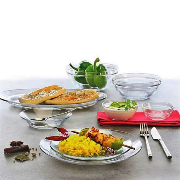 Duralex - Duralex Lys Clear Bowl with Handles 510ml, Set of 6