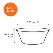 Duralex - Duralex Lys Green Salad Bowl 23 cm, Set of 6