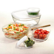 Duralex - Duralex Lys / Freshbox Square Stackable Bowl with White Lid 23 cm