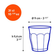 Duralex - Duralex Picardie Grey Glass Tumbler 310 ml, Set of 6