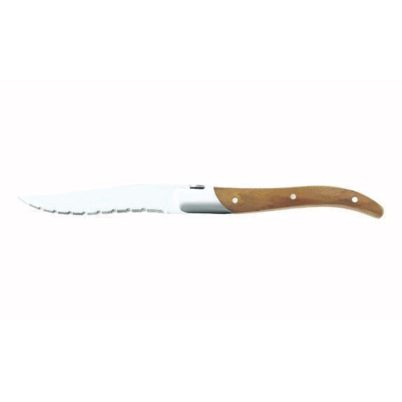 Legnoart - Sirloin Steak Knife Set of 4, Light Wood Handle