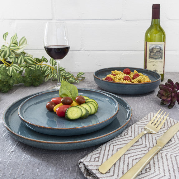 Mesa Ceramics - Mesa Ceramics Uno Natura Blue Stoneware Salad Plate 22 cm