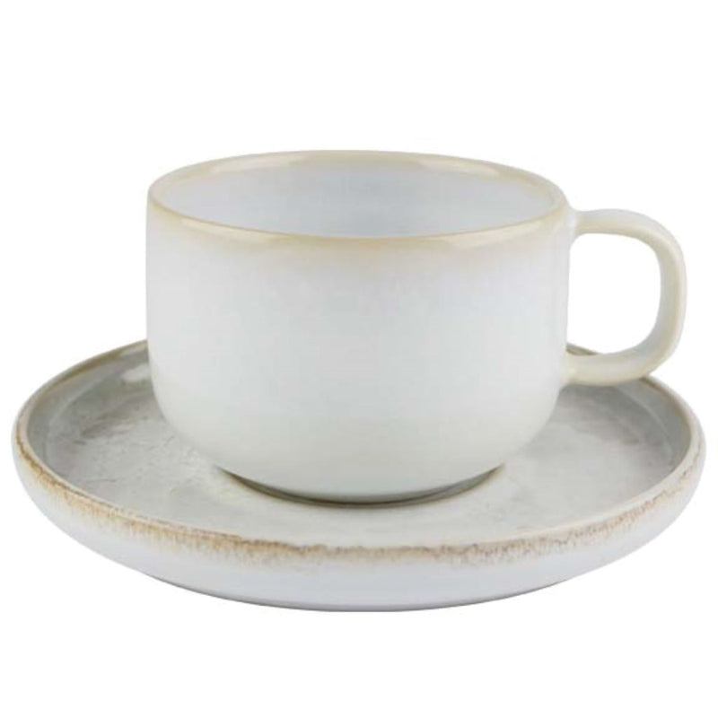 Mesa Ceramics - Mesa Ceramics Uno Alabaster Stoneware Tea Cup and Saucer 225ml