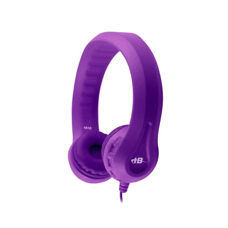 HamiltonBuhl - Headphones Flex-Phones Foam Virtually Indestructible Dura-Cord Chew Resistant 4ft Cable 3.5mm - BULK - Purple