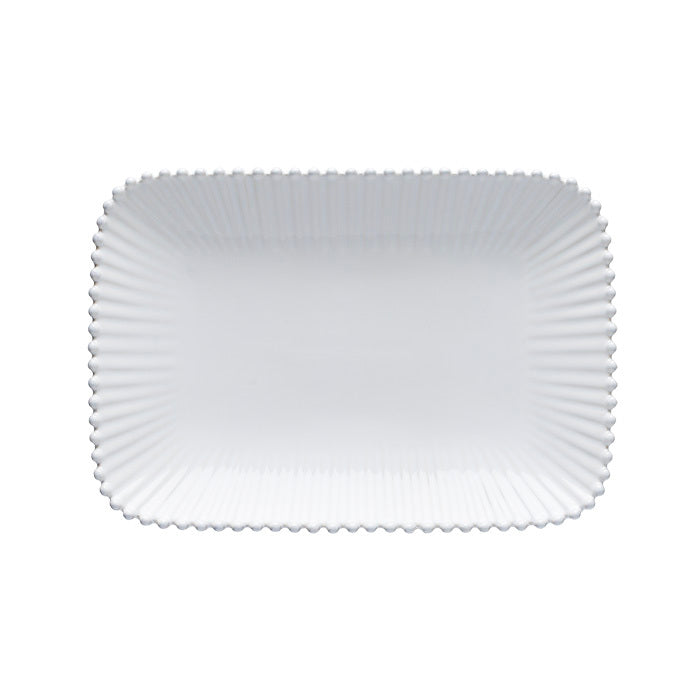 Costa Nova - Pearl White Rect. platter medium - Limolin 