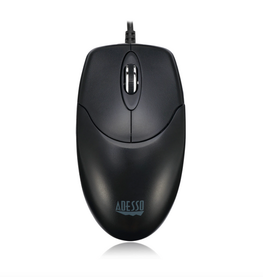 Adesso - Mouse Wired M6 3 Buttons optical scroll up to 1000dpi PC/Mac - Black