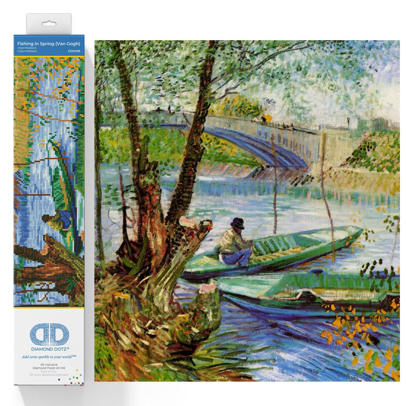 DIAMOND DOTZ - Fishing in Spring (Van Gogh) - Limolin 