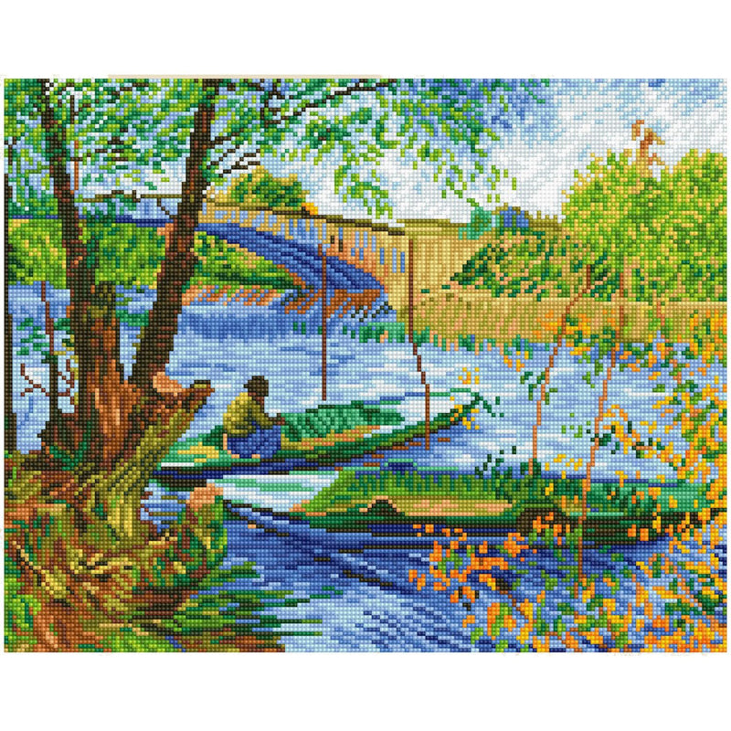 DIAMOND DOTZ - Fishing in Spring (Van Gogh) - Limolin 