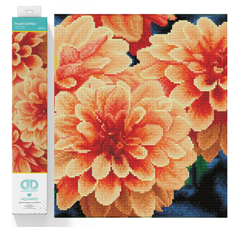 DIAMOND DOTZ - Peach Dahlias - Limolin 