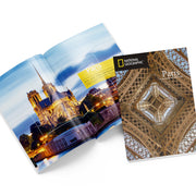 National Geographic - Notre-Dame de Paris 3D Puzzle — reference booklet and landmark photo details.