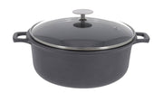 Debuyer - Choc Extreme, Stewpan 2 Handles with Glass Lid, 24cm - Limolin 