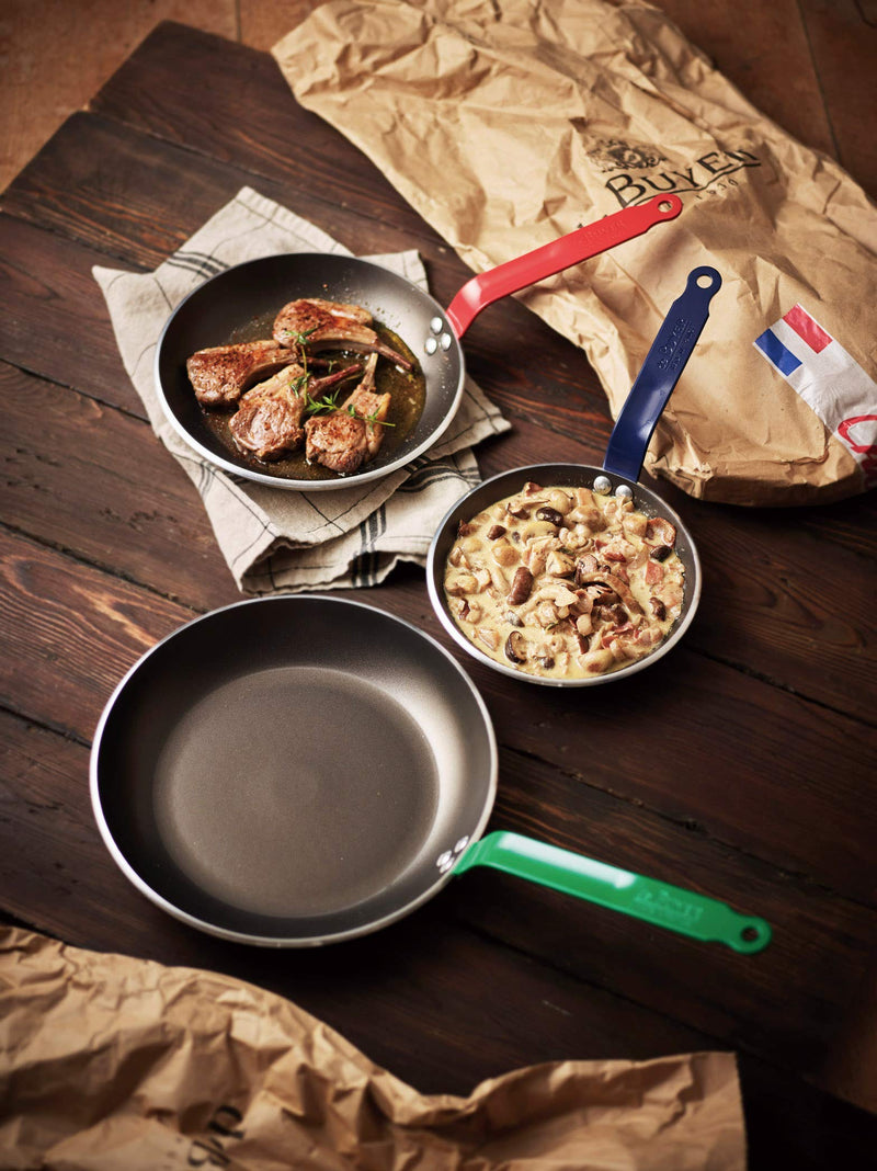 Debuyer - Choc, Frypan Round Non-Stick 28cm Red Handle - Limolin 