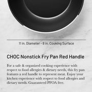 Debuyer - Choc, Frypan Round Non-Stick 28cm Red Handle - Limolin 
