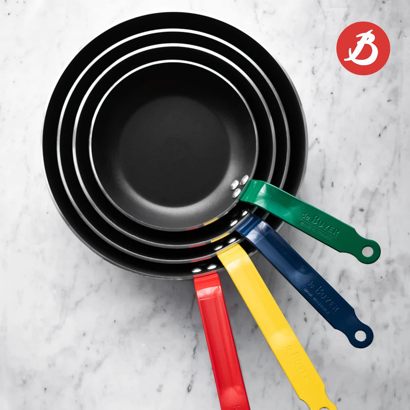 Debuyer - Choc, Frypan Round Non-Stick 28cm Red Handle - Limolin 