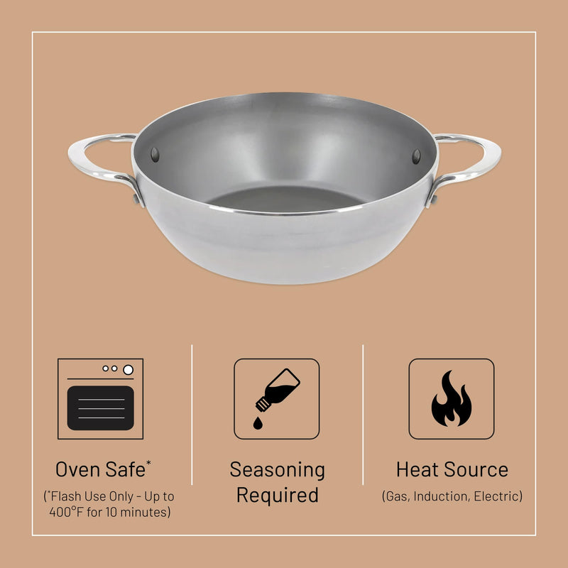Debuyer - Mineral B, Country Frypan 24cm 2 Handles - Limolin 