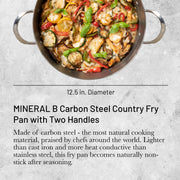 Debuyer - Mineral B, Country Frypan 32cm 2 Handles - Limolin 