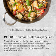 Debuyer - Mineral B Element, Country Frypan 32cm - Limolin 