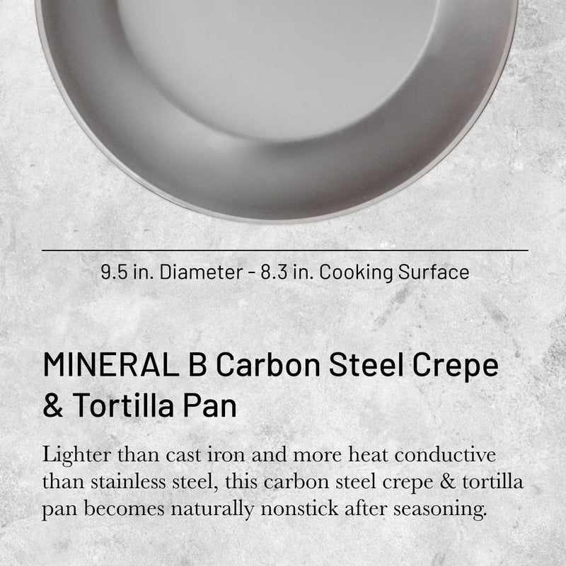Debuyer - Mineral B Element, Pancake Pan 24cm Steel Round - Limolin 