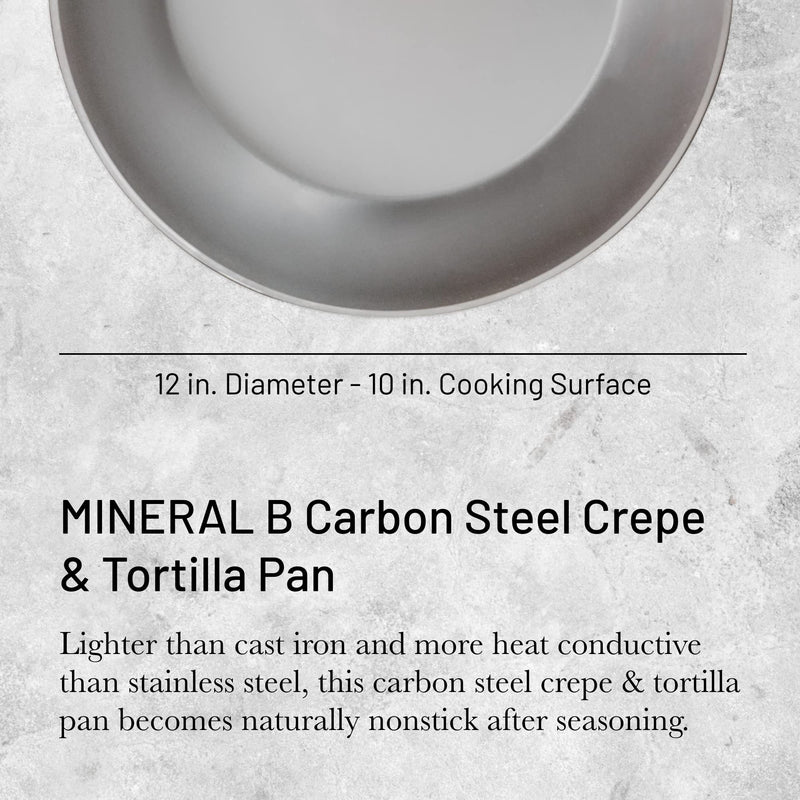 Debuyer - Mineral B Element, Pancake Pan 30cm Steel Round - Limolin 