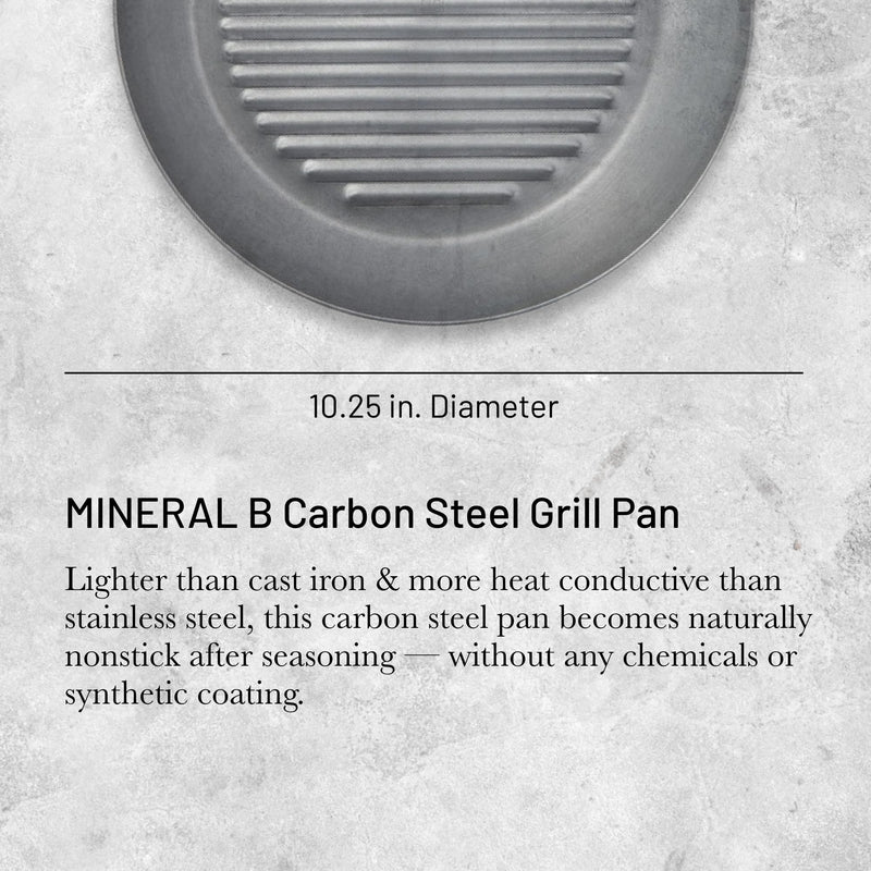 Debuyer - Mineral B Element, Round Grill Pan 26cm - Limolin 