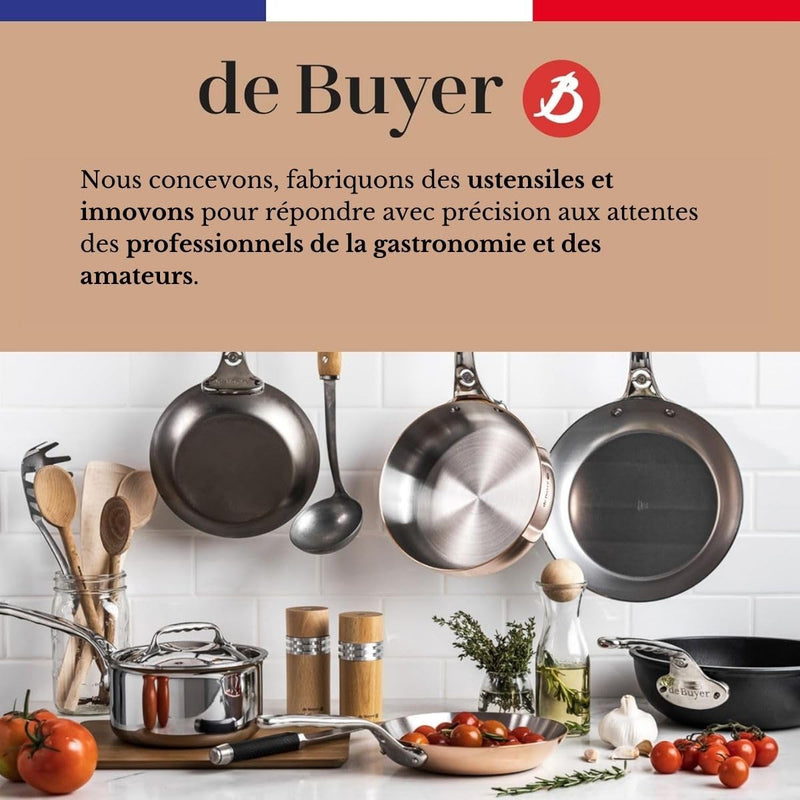Debuyer - Mineral B Element, Steel, Frypan 26cm, Round - Limolin 