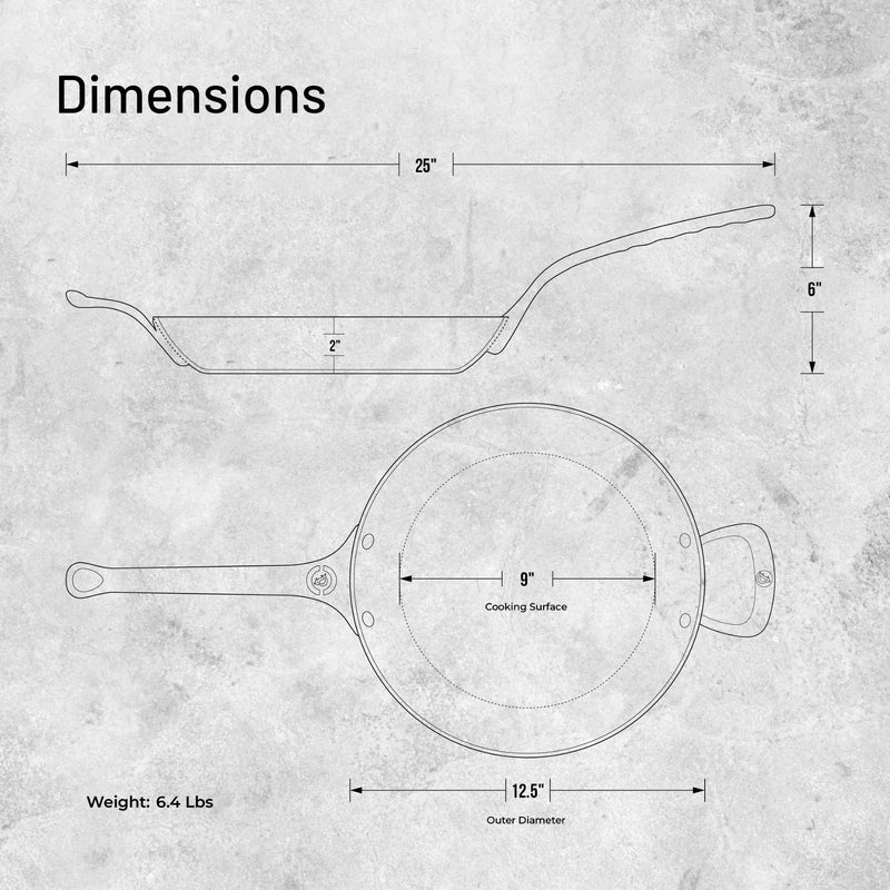 Debuyer - Mineral B Pro, Steel Frypan, Dia 32cm - Limolin 