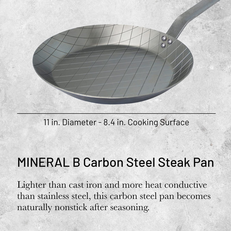 Debuyer - Mineral B, Steak Frypan, Steel, 28cm - Limolin 