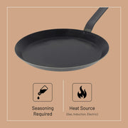 Debuyer - Pancake Pan, Thickness Blue Steel, 18cm/2mm - Limolin 