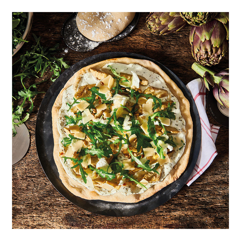 Debuyer - Pizza Tray Round, Heavy Blue Steel, 28cm - Limolin 