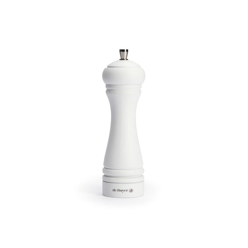 Debuyer - Salt Mill, SS Mechanism 18cm/7", Java, Matte White - Limolin 