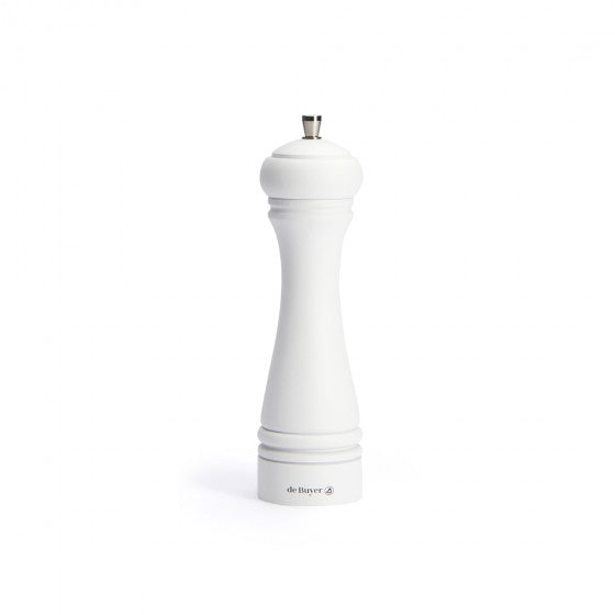 Debuyer - Salt Mill, SS Mechanism 21cm/8.27", Java, Matte White - Limolin 