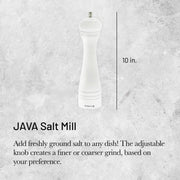 Debuyer - Salt Mill, SS Mechanism 25cm/9.84", Java, Matte White - Limolin 
