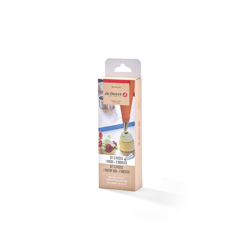 Debuyer - Set Of 1 Pastry Bag 35cm and 2 Nozzles - Limolin 