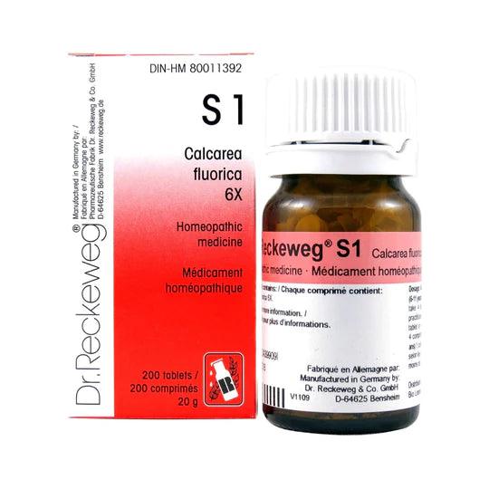 Dr Reckeweg - S1 - Calcarea fluor 6X - 200 tablets/comprimes - 20 g - Limolin 