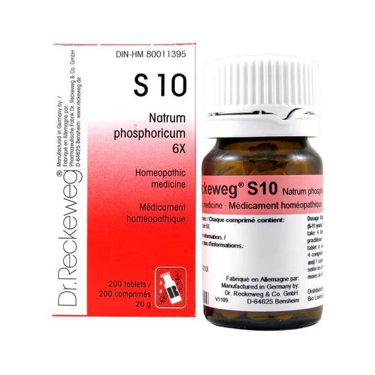 Dr Reckeweg - S10 - Natrum phos 6X - 200 tablets/comprimes - 20 g - Limolin 