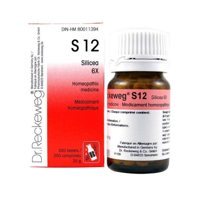 Dr Reckeweg - S12 - Silicea 6X - 200 tablets/comprimes - 20 g - Limolin 