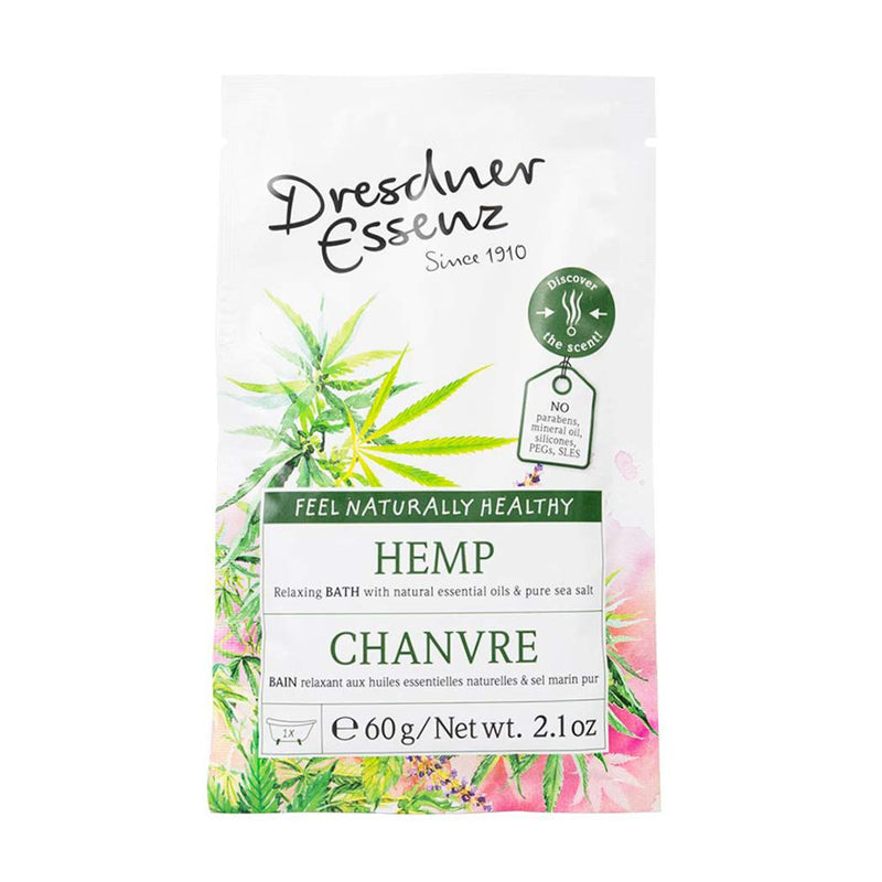 Dresdner - Essenz Natural Sel De Bain/Bath Salt Stress Relief Hemp 60 Gm - Limolin 