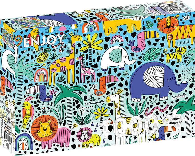 ENJOY - Doodle Safari (1000-Piece Puzzle) - Limolin 