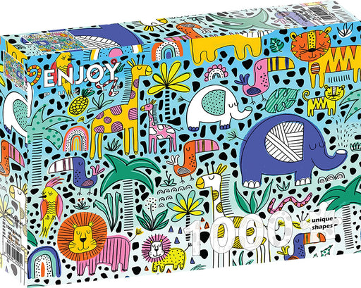 ENJOY - Doodle Safari (1000-Piece Puzzle) - Limolin 