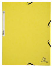 EXACOMPTA - AQUAREL ELASTICATED FOLDER, 3 FLAP, A4 - ASSORTED COLOURS - Limolin 