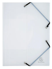 EXACOMPTA - CRYSTAL PP ELATICATED 3 FLAP FOLDERS, A4, CLEAR - CRYSTAL - Limolin 