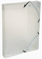 EXACOMPTA - ELASTICATED PP FILING BOX CRYSTAL 40MM SPINE A4 - CRYSTAL - Limolin 