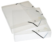 EXACOMPTA - ELASTICATED PP FILING BOX CRYSTAL 40MM SPINE A4 - CRYSTAL - Limolin 