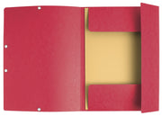 EXACOMPTA -  EXACOMPTA ELASTICATED FOLDER, 3-FLAP, 400GSM PRESSBOARD, A4 - RED - Limolin 