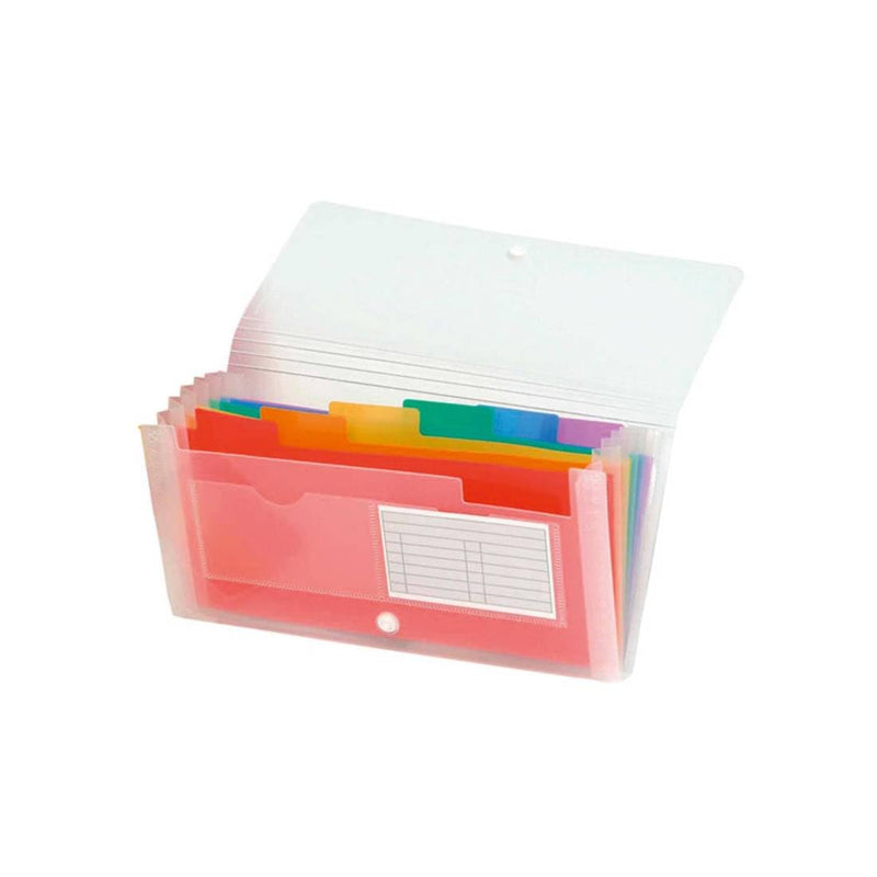 EXACOMPTA - PP EXPANDING FILE, 26X14CM, 7 SECTIONS - CRYSTAL - Limolin 