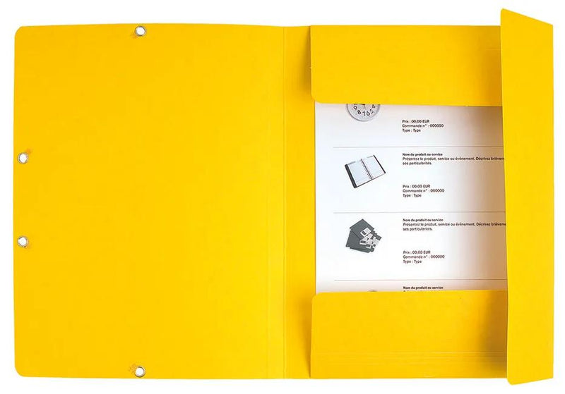 EXACOMPTA - PRESSBOARD ELASTICATED 3 FLAP FOLDER 400GSM A4 - ASSORTED COLOURS - Limolin 