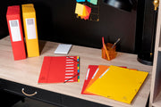 EXACOMPTA - Tan Soft Card Folder 3 Flaps + Elast 24x32cm - Limolin 