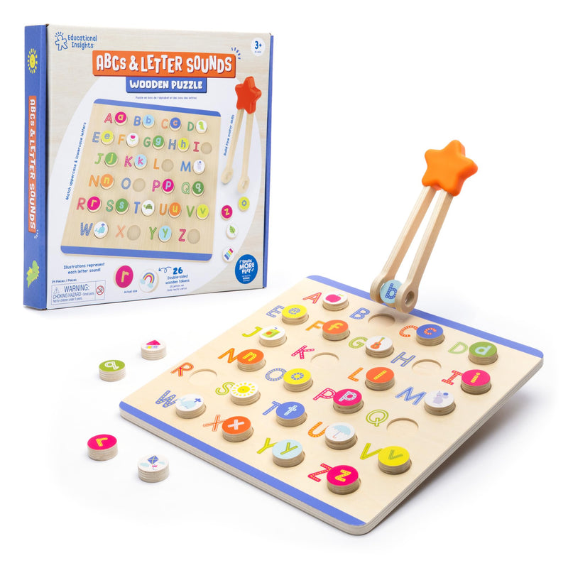 Educational Insights - ABC & LETTER SOUNDS WOODEN PUZZLE - Limolin 