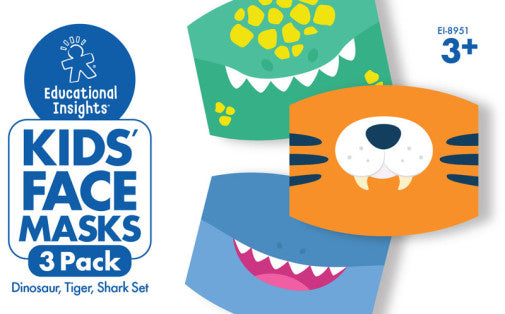 Educational Insights - Dino Tiger Shark Face Masks - Limolin 