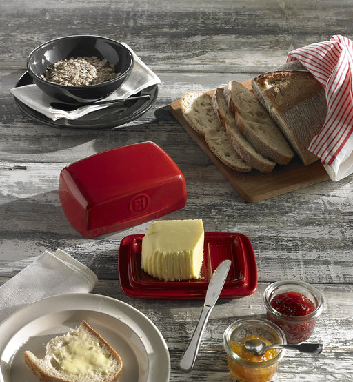Emile Henry Butter Dish 17x12x7cm/6.7x4.7x2.7" 0.5L/5.2qt - Limolin 